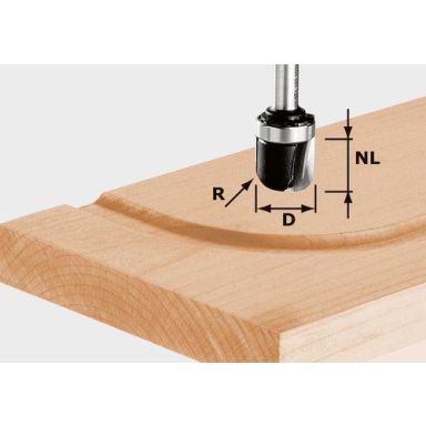 Festool HW S8 R6,4 KL Hålkälsfräs 8mm spindel