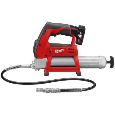 Milwaukee M12 GG-401B Fedtsprøjte med batteri og oplader