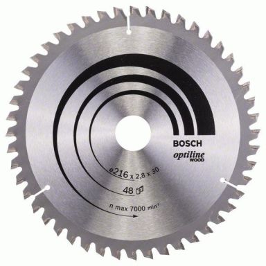 Bosch 2608640641 Optiline Wood Sagklinge 216x2,8x30mm, T48