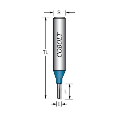 Cobolt 203-017 Notfräs med bottenskär