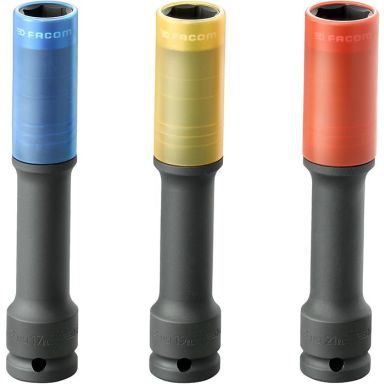 Facom NSI.3EL Krafthylssats 1/2", 17/19/21mm, lång