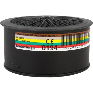 Sundström SR 299-2 Kombinasjonsfilter ABEK1-HG-P3 R