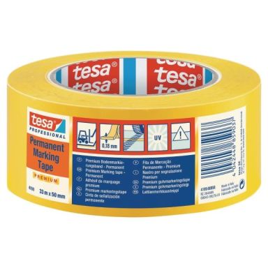 Tesa 4169 Golvmarkeringstejp PVC, 33 m x 50 mm, gul