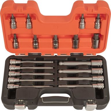 Bahco S18HEX Bitspipesett 18 deler, 1/2"