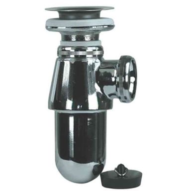 Gelia 3000920402 Pungvannlås metall, med bunnventil, for 32 mm rør