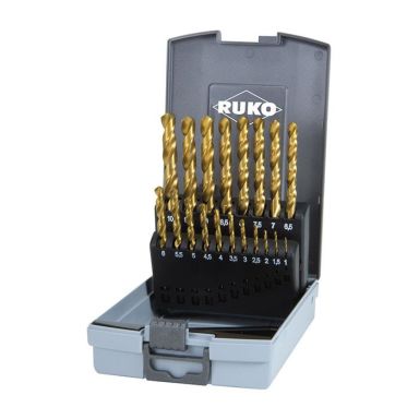 Ruko 250214TRO Borsæt 1-10 mm, 19 dele