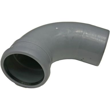 Pipelife 170376 Taivutettu putki 1 holkki, pitkä säde, 88,5°, 110 mm