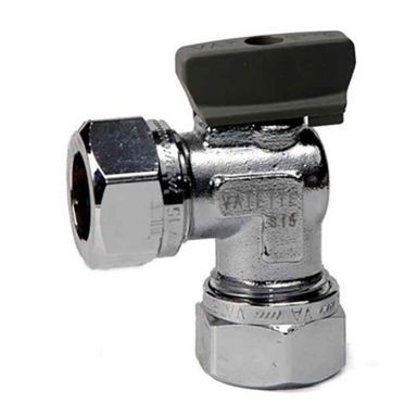 Vatette FG074050005 Kuleventil vinkel, forkrommet, med vrider, CU-CU, 15 m