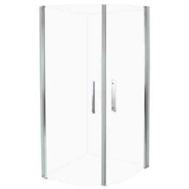 Arrow Round Dusjvegg delvis frostet glass