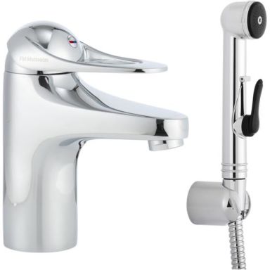 FM Mattsson 9000E 80670000 Tvättställsblandare med handdusch, utan bottenventil