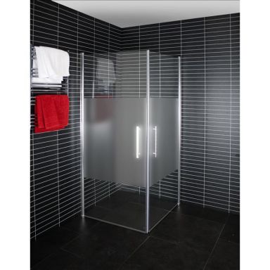 Arrow Corner Duschvägg delvis frostat glas