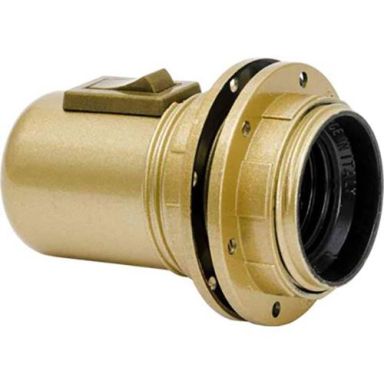 Gelia 100003264 Lampeholder E27, gjenget, med vippestrømbryter