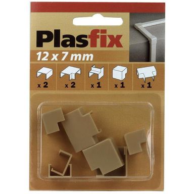 Plasfix 3410-3G Nivelet ja kulmakappaleet Plasfix-kaapelikanaviin, 12 x 7 mm
