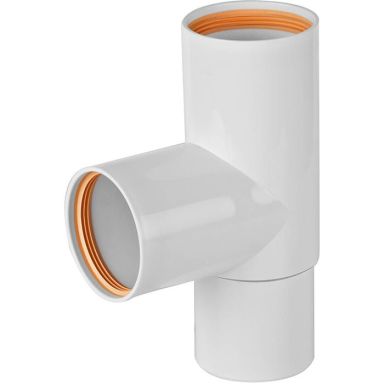 Faluplast 2316127 T-rör 50 mm, 2 muffar