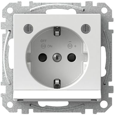 Schneider Electric Exxact WDE002333 Stikkontakt med nattelys, jordet, 1-veis