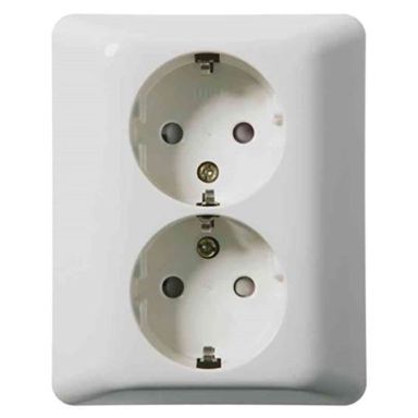 Elko EKO04504 Stikkontakt innfelt, jordet, 2-veis, uten klemmer