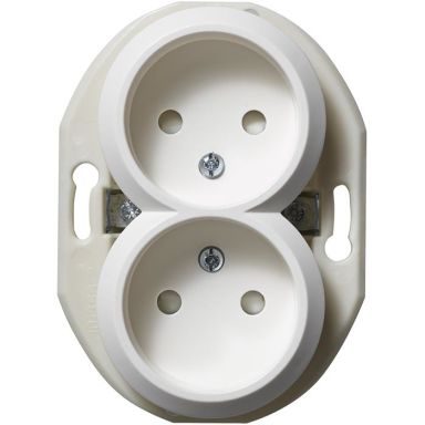Schneider Electric Renova WDE011121 Seinäpistorasia ilman kehystä, maadoittamaton, 2-osainen