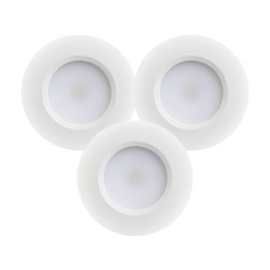 Designlight QB-308MW Downlight hvit, 3000 K, 3-pakning