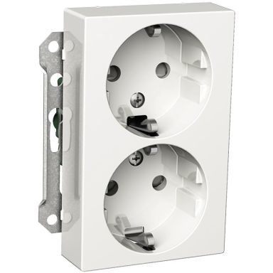 Schneider Electric Exxact WDE002185 Stikkontakt jordet, 2-veis, hvit