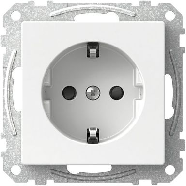 Schneider Electric Exxact WDE002276 Stikkontakt jordet, 1-veis, med skuetilkobling