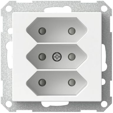 Schneider Electric Exxact WDE002279 Stikkontakt 3-veis Euro