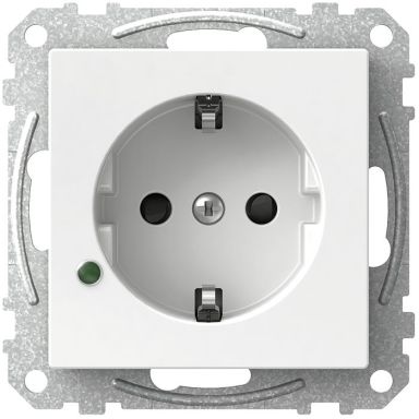 Schneider Electric Exxact WDE002329 Seinäpistorasia LED-merkkivalolla, maadoitettu, 1-osainen