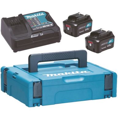 Makita Powerpack 197641-2 Latauslaite 2 kpl 4,0 Ah akut, laturit, laukku