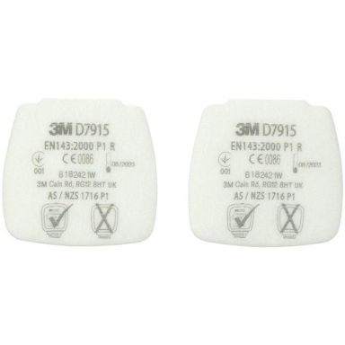 3M Secure Click D7915 Partikelfilter till 800-serien, 4-pack