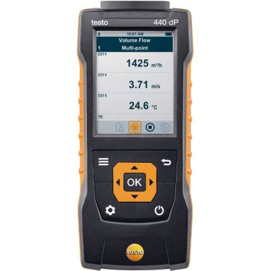Testo 440 dP Monitoimimittari ilmanvaihdon ja sisäilmaston mittauksiin