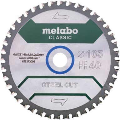 Metabo 628273000 Sahanterä 165x20 mm Z40 WZ 4