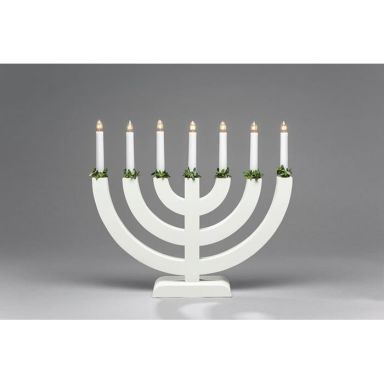 Konstsmide 3987-219 Adventsljusstake vit, 7 ljus