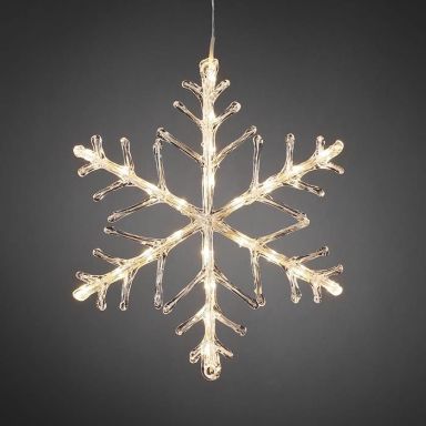 Konstsmide 4440-103 Dekorationsbelysning snöflinga, 40 cm
