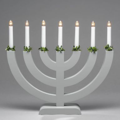 Konstsmide 3987-319 Adventsljusstake grå, 7 ljus