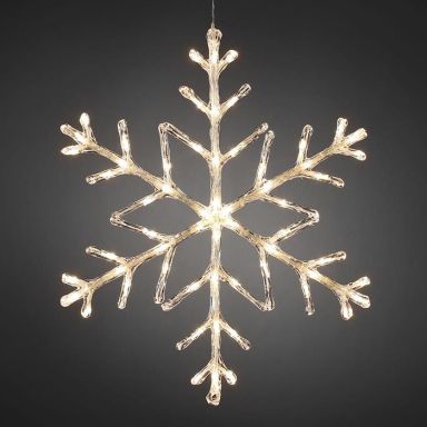 Konstsmide 4460-103 Dekorationsbelysning snöflinga, 60 cm