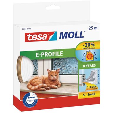 Tesa E-list 05464-00100-00 Kuminen tiivistenauha EPDM, 25 m, 9 mm x 4 mm