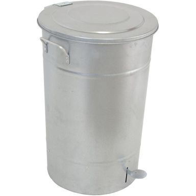 Hykab 11821 Skraldespand med tramp, galvaniseret, 70 l