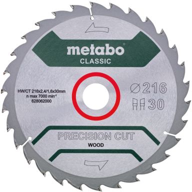 Metabo 628062000 Savklinge 216x30 mm, 30T