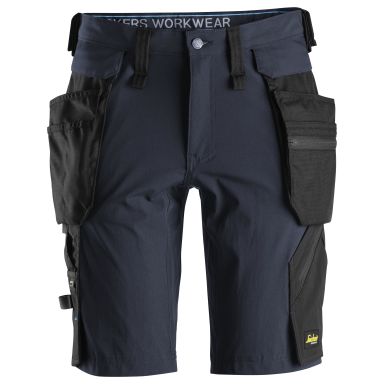 Snickers Workwear 6108 LiteWork Shortsit laivastonsininen/musta