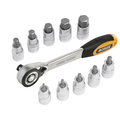 Ironside 102338 Skrallenøkkelsett 1/2&quot, 11 deler