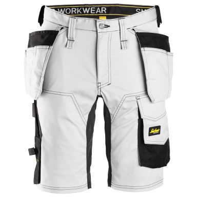 Snickers Workwear 6141 AllroundWork Arbetsshorts vit, svart