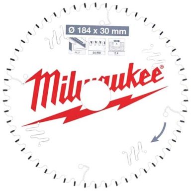 Milwaukee CSB P Alu Sagklinge 184x2,4x30 mm, 54T