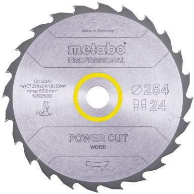 Metabo 628025000 Sågklinga 254x30 mm 24T
