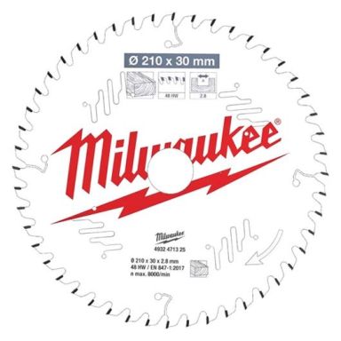 Milwaukee CSB MS W Sågklinga 210x2,8x30 mm, 48T