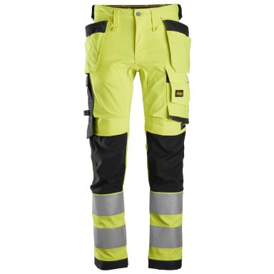 Snickers Workwear 6243 AllroundWork Työhousut huomioväri, keltainen/musta