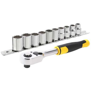 STANLEY STMT82670-0 Spärrskaft 3/8&quot, med hylssats, 11 delar