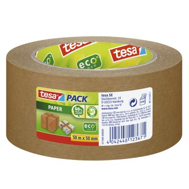 Tesa 57180 Packtejp eco, papper, brun, 66 m x 50 mm
