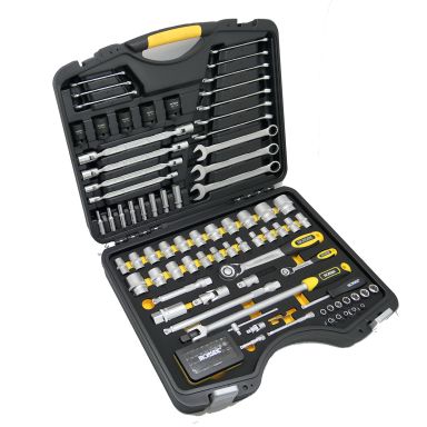 Ironside 102341 Pipenøkkelsett 1/4&quot og 1/2&quot, med bits, 114 deler