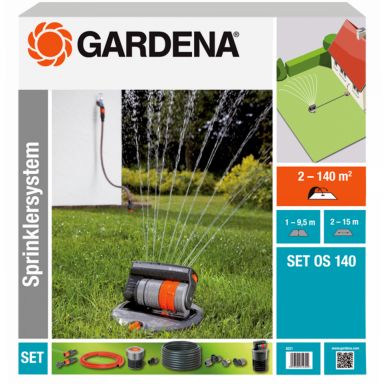 Gardena OS 140 Rektangulærspreder med tilbehør