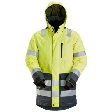 Snickers Workwear 1830 AllroundWork Varseljacka varsel, gul/marinblå, vattentät
