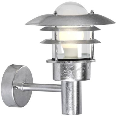 Nordlux LONSTRUP 71431031 Väggarmatur E27, utan sensor, galvaniserad, IP44